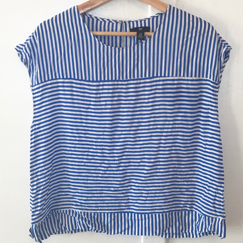 Gap Blue and White Striped Tunic